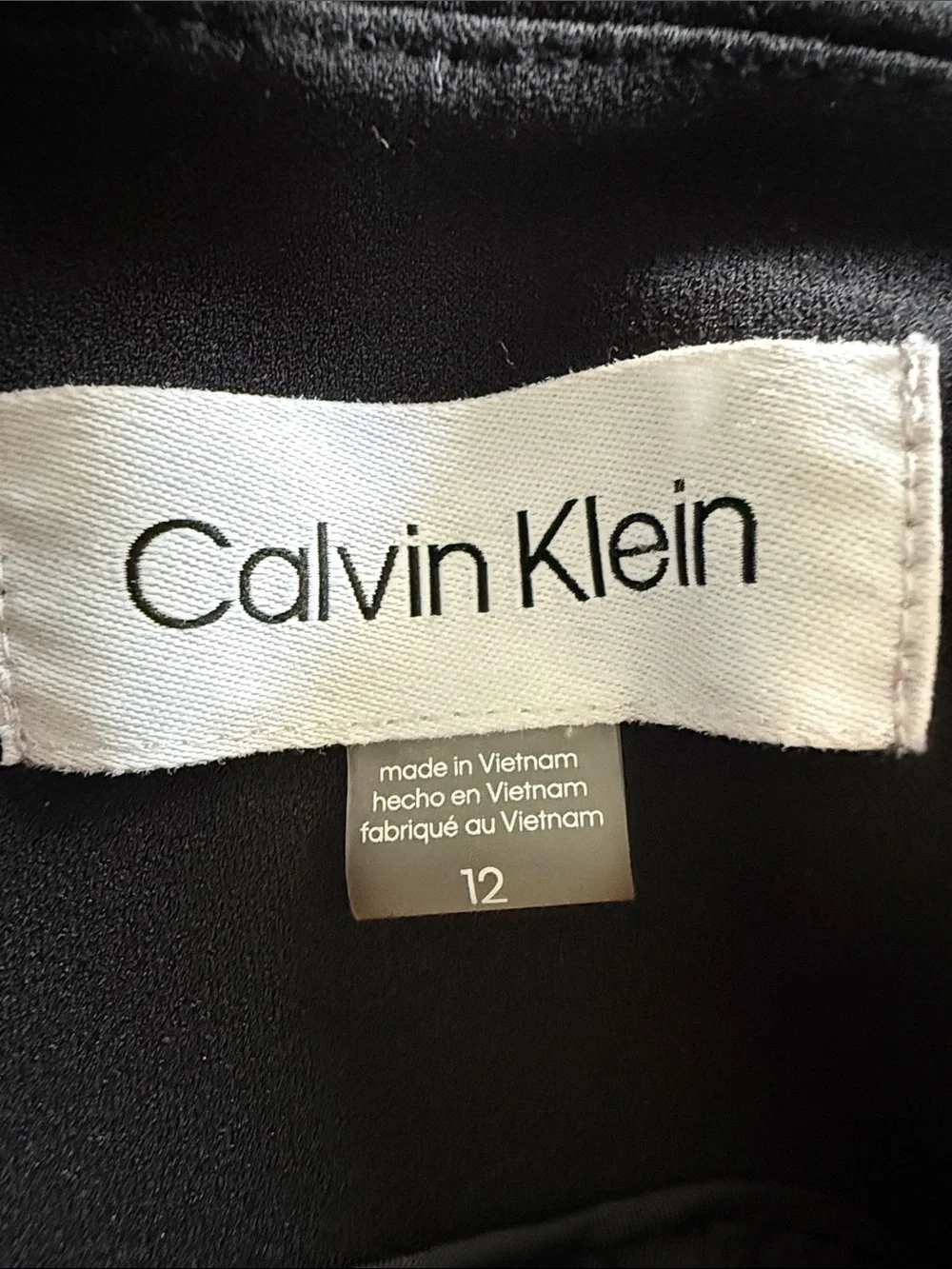 Calvin Klein Black Open-Front Three-Quarter Sleeve Blazer
